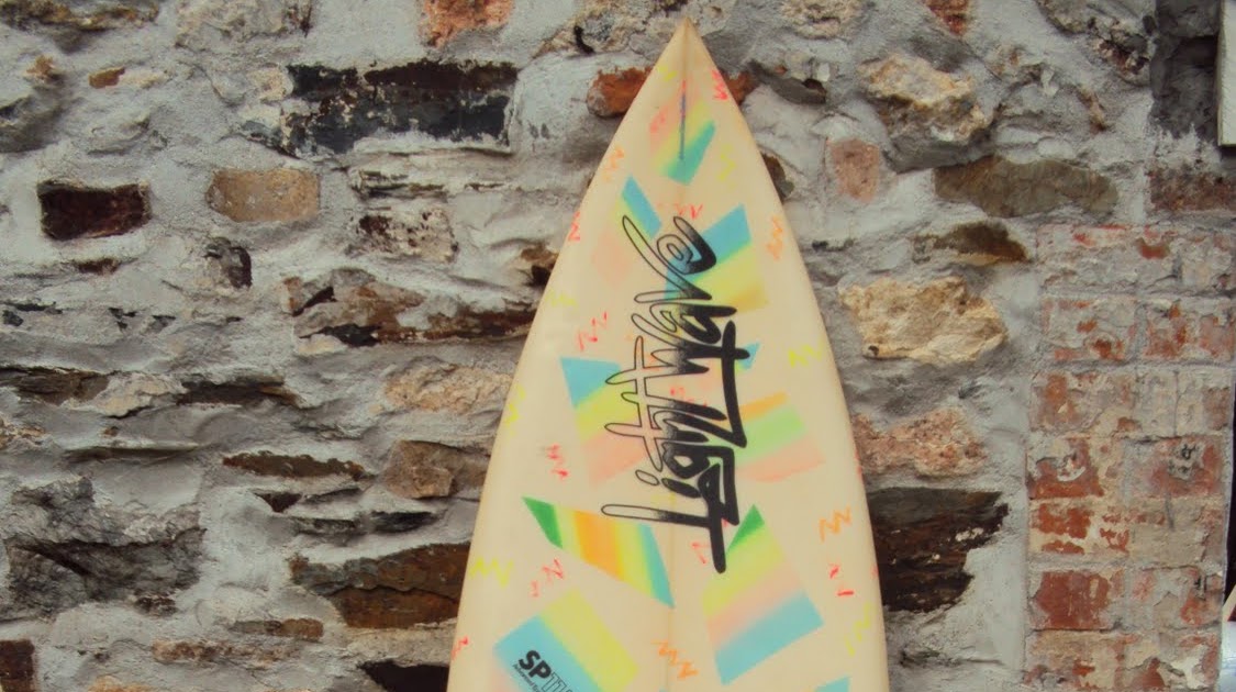 vintage surfboard collector UK early 80s Lightwave by Clyde Beatty