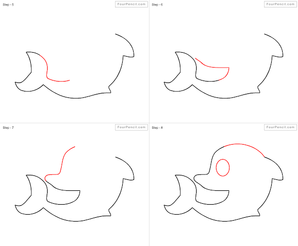How to draw Dolphin - slide 1