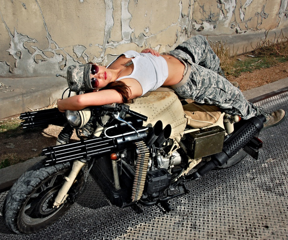 Honda Goldwing Gatling gun motorcycle way2speed