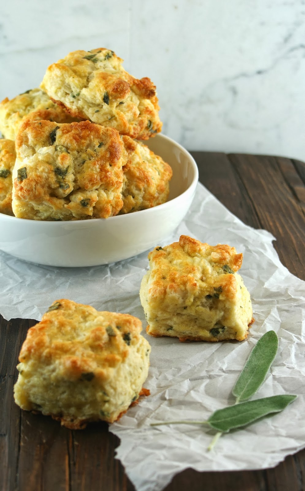 Authentic Suburban Gourmet Petite Sage and Gruyere Biscuits Friday