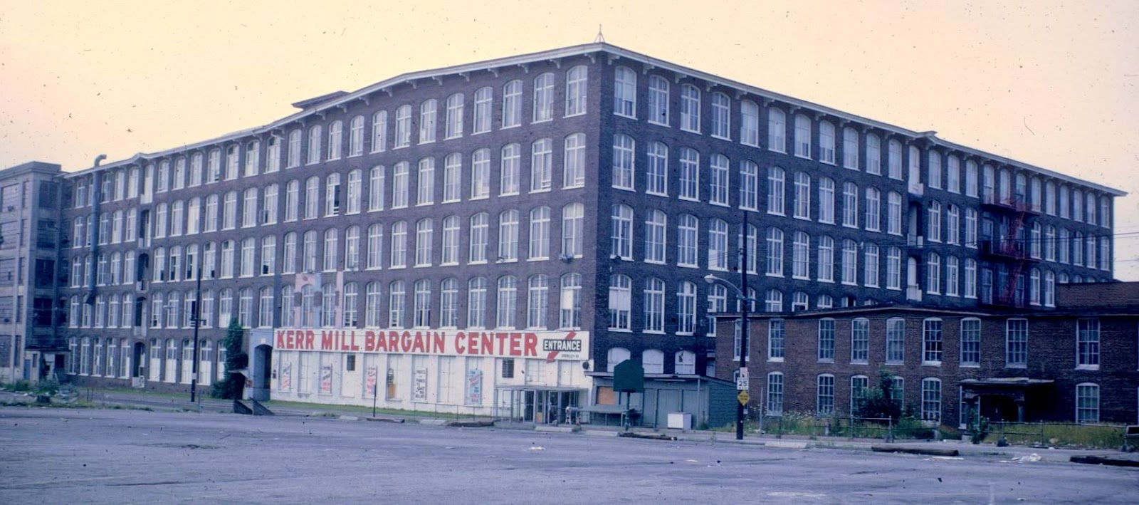The entire Kerr Thread complex was destroyed by fire 11