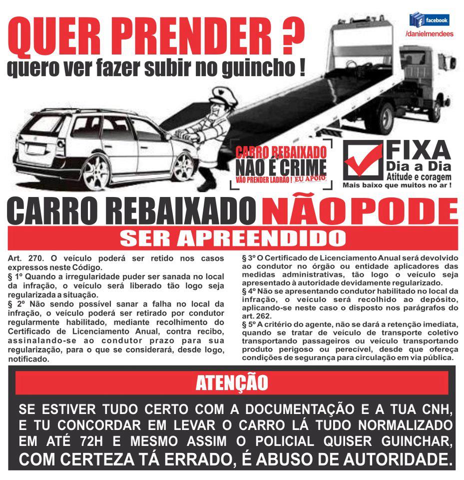 Carros rebaixados e som automotivo nao e crime