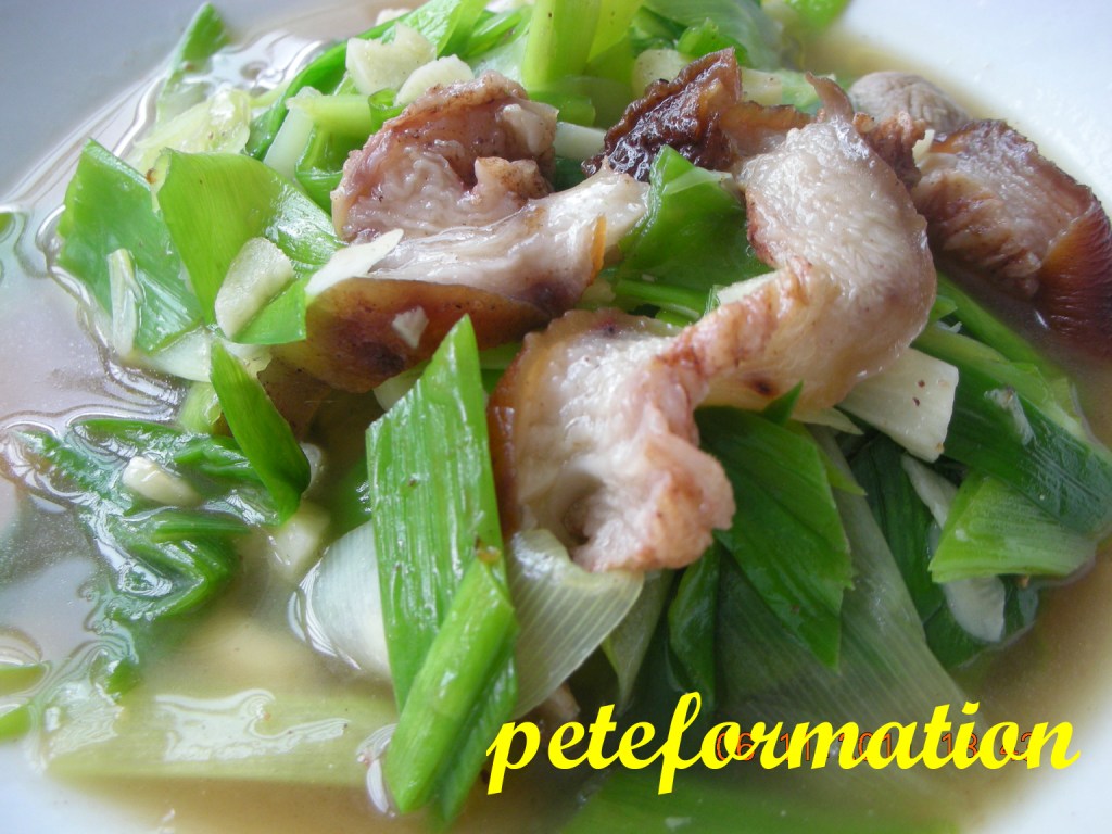 PeteFormation Foodie Adventure Stir Fried Leeks With Roast Pork Recipe