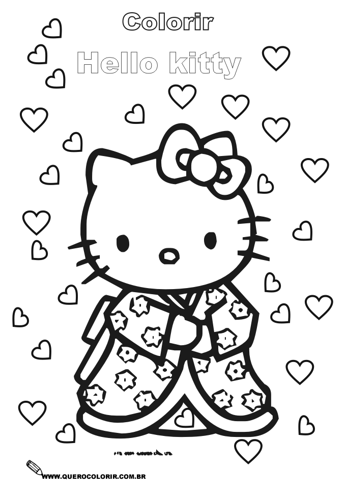 Riscos e Desenhos  Hello Kitty para colorir