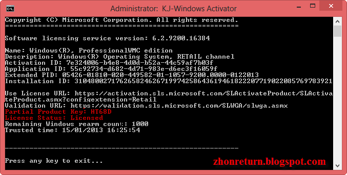 kj activator windows 8 pro build 9200
