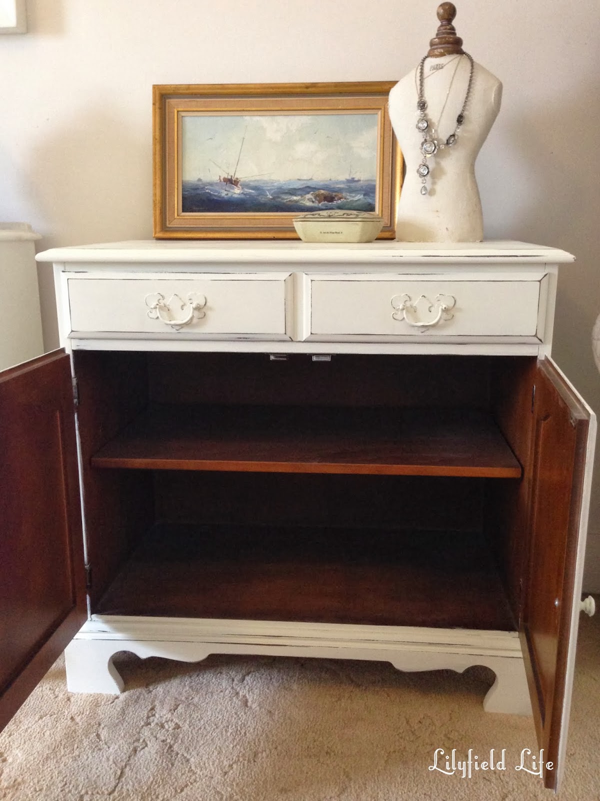 Lilyfield Life White painted Cupboard before and after by Lilyfield Life
