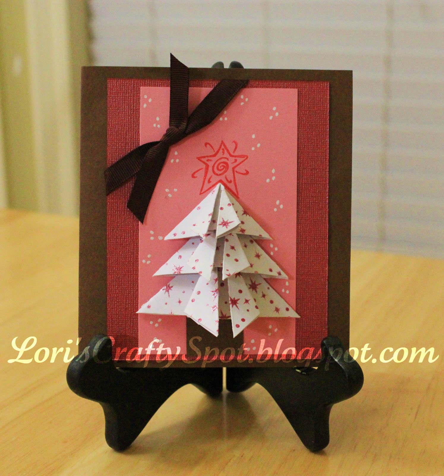 Lori's Crafty Spot Origami Christmas Tree Card