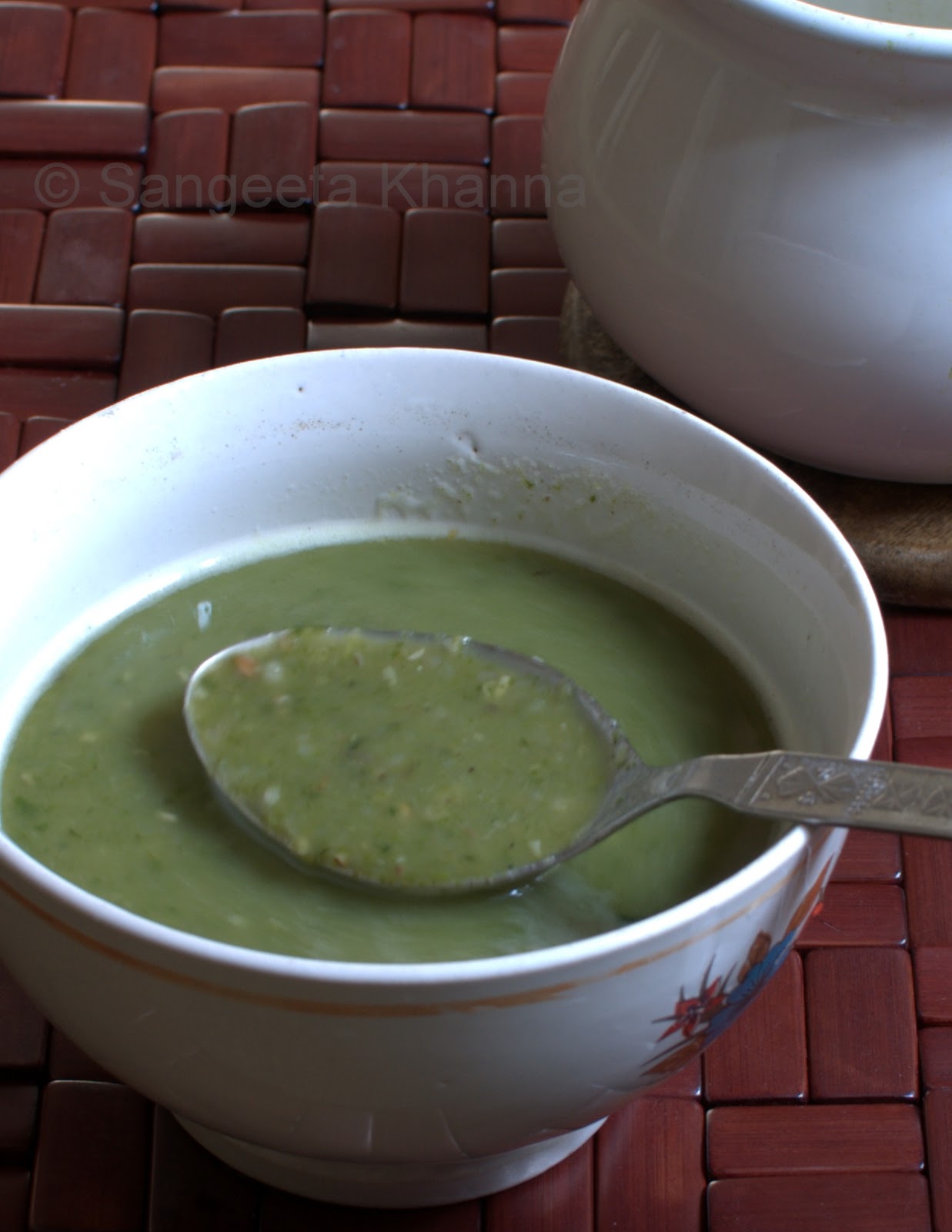 spinach and buckwheat soup fasting recipe for navratri...
