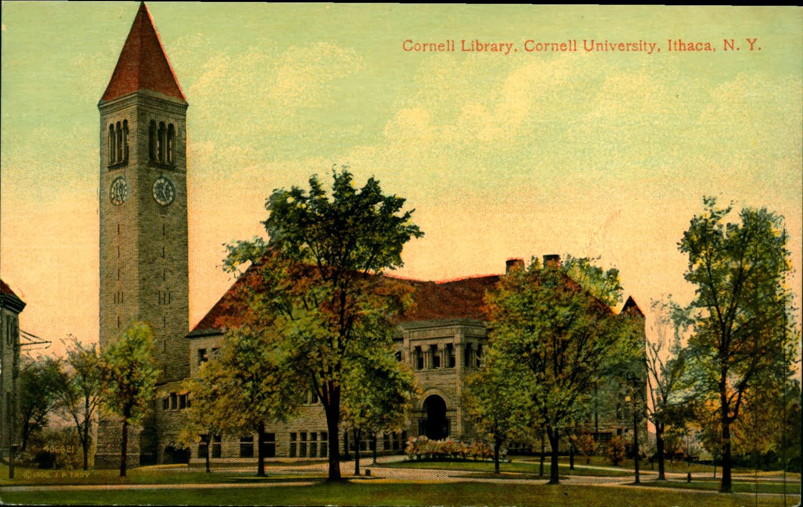 Library Postcards: Library, Cornell University, Ithaca, New York