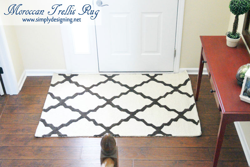 Trellis Rug | new Moroccan Trellis Rug for my front entrance | #decorating #homedecor #rugs