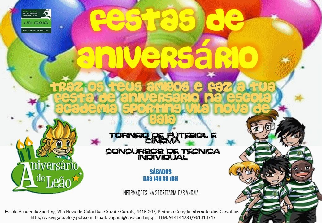 FESTAS DE ANIVERSÁRIO