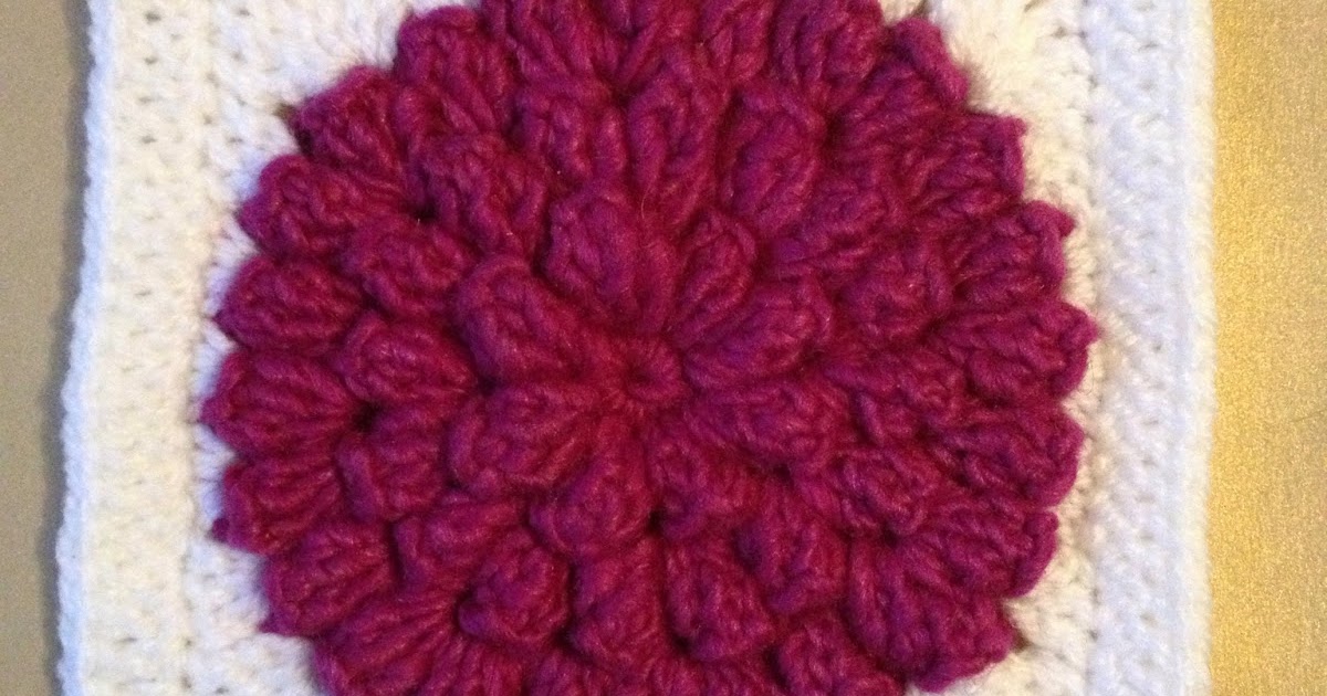 365 Granny Squares Project Popcorn flower.....