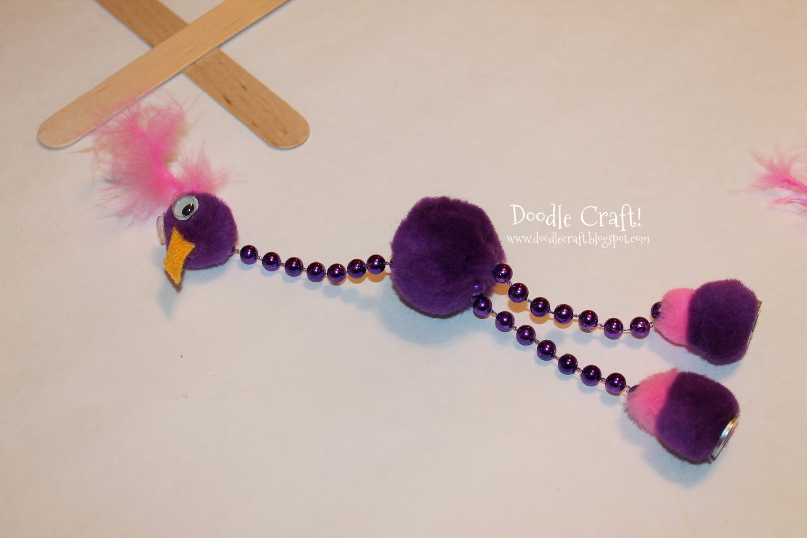 Doodlecraft Easy Silly Bird DIY tutorial!
