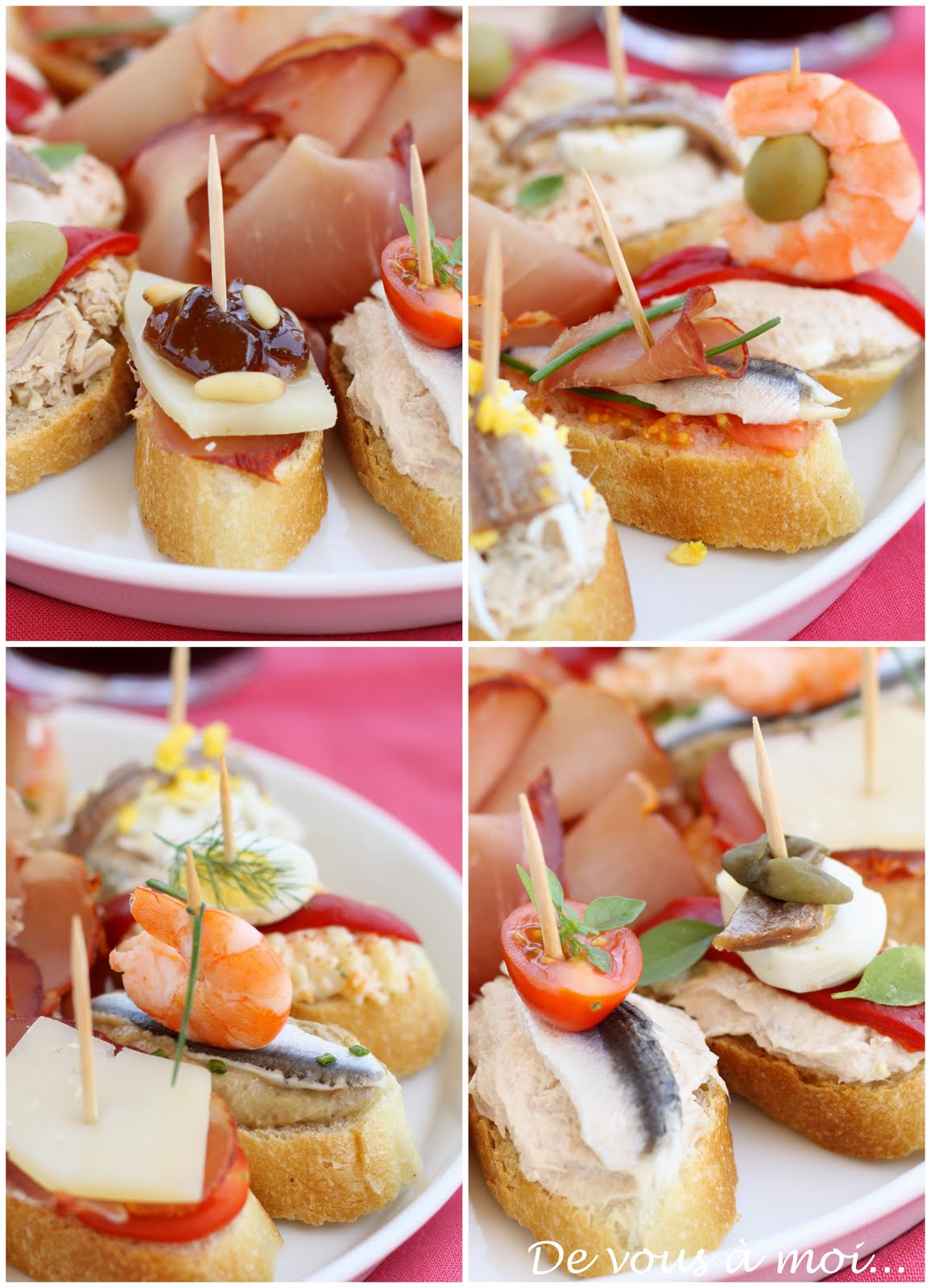 Canapes Sur Des Cure-dents, Apéritif, Pinchos, Nourriture