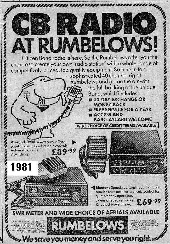 20th Century Ads 1981 The Rumbelows Present CB Radio