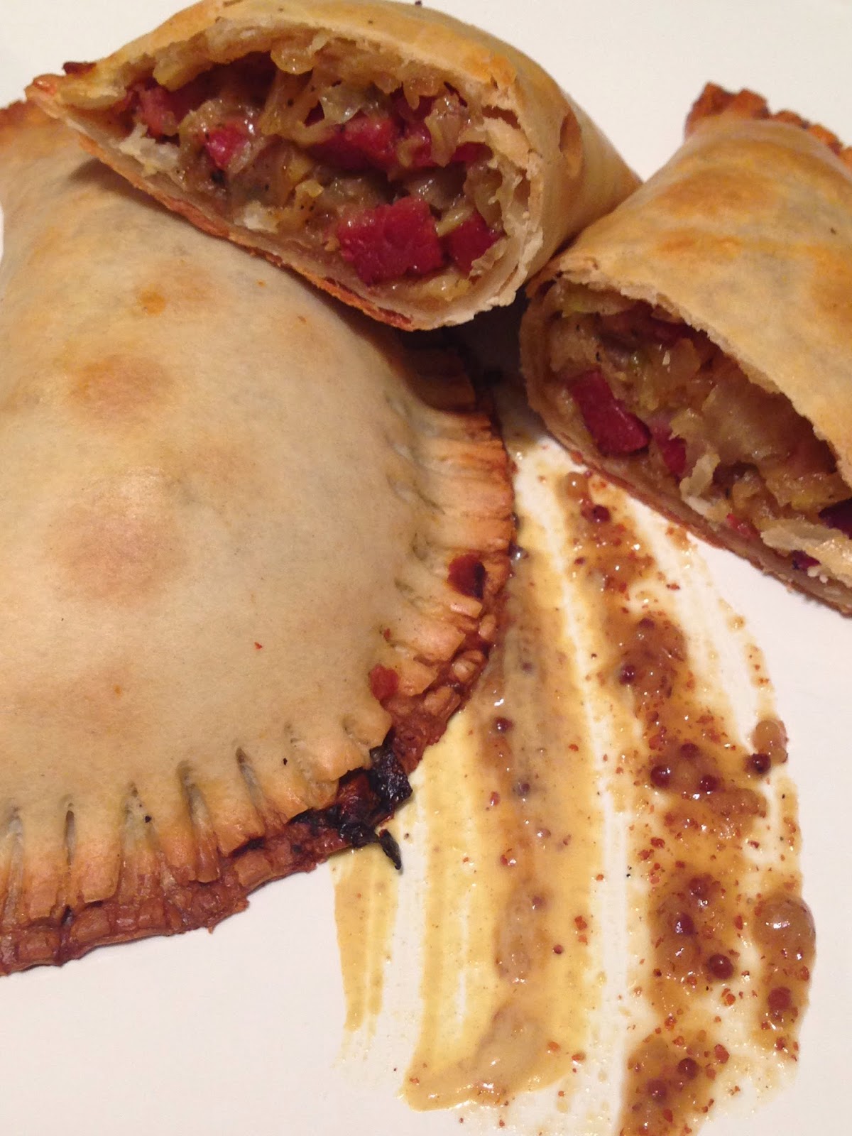 Feckin' Corned Beef and Beer Braised Cabbage Empanadas!