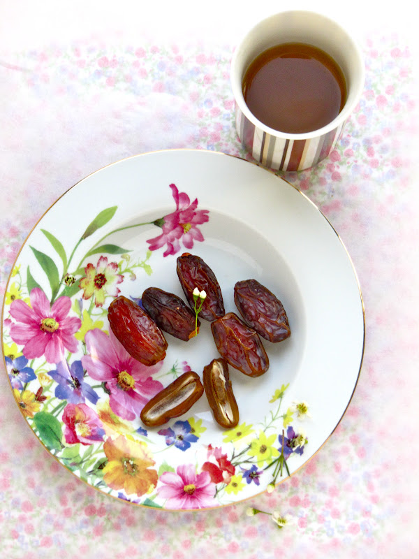 Plateful Luxury Dates with Nuts and Chocolate — Eid Mubarak!