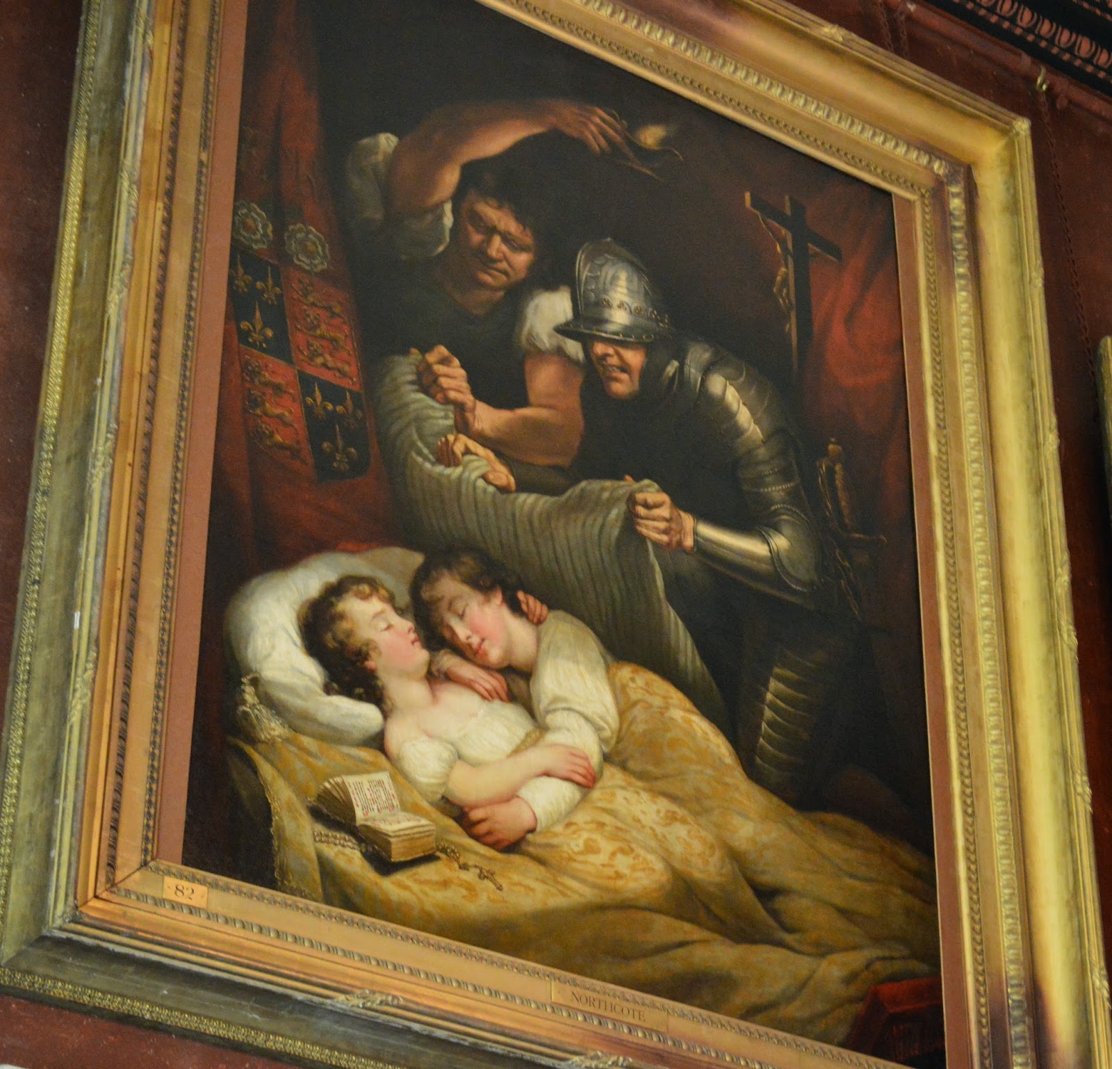 Northcote, painting, art, princes in tower, Petworth House and Garden, inside, interior, visit, review, National Trust, history, UK, England, Sussex, historical property, old building, culture, day trip, photo, photograph, Percy Family, Elizabeth Seymour, Duchess of Somerset, Earl of Egremount, Wyndham