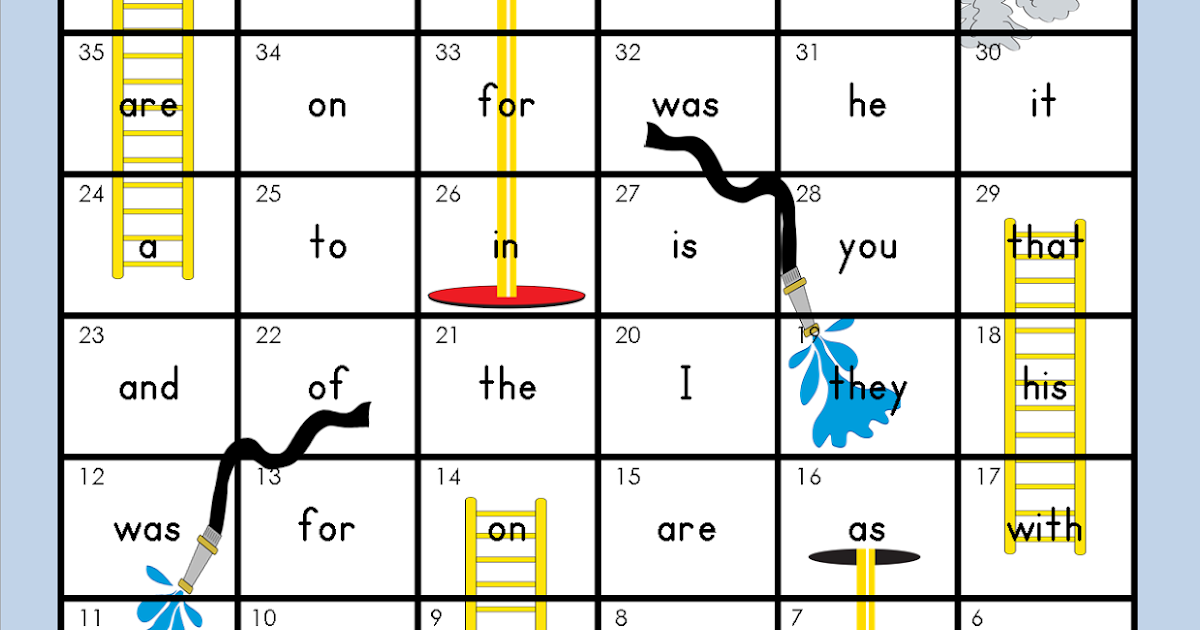 Primary Pit Stop Getting Started with Sight Word Chutes and Ladders!