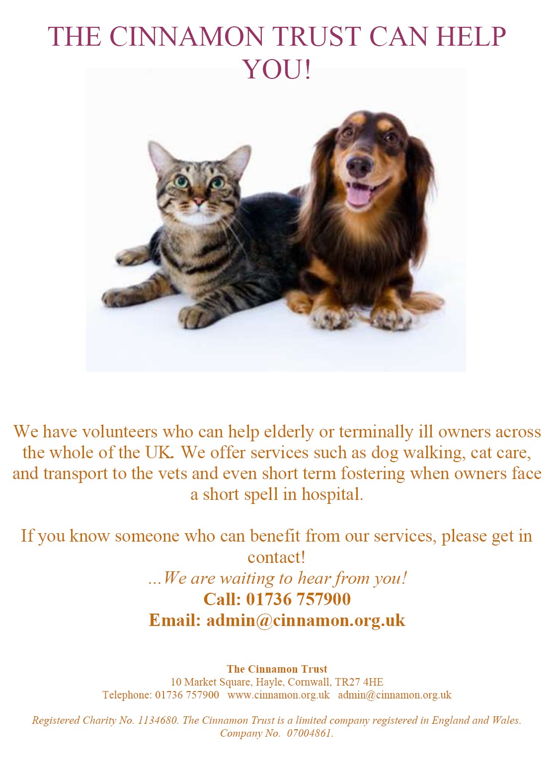 Cinnamon Trust Cllrs Fraser Macpherson and Michael Crichton