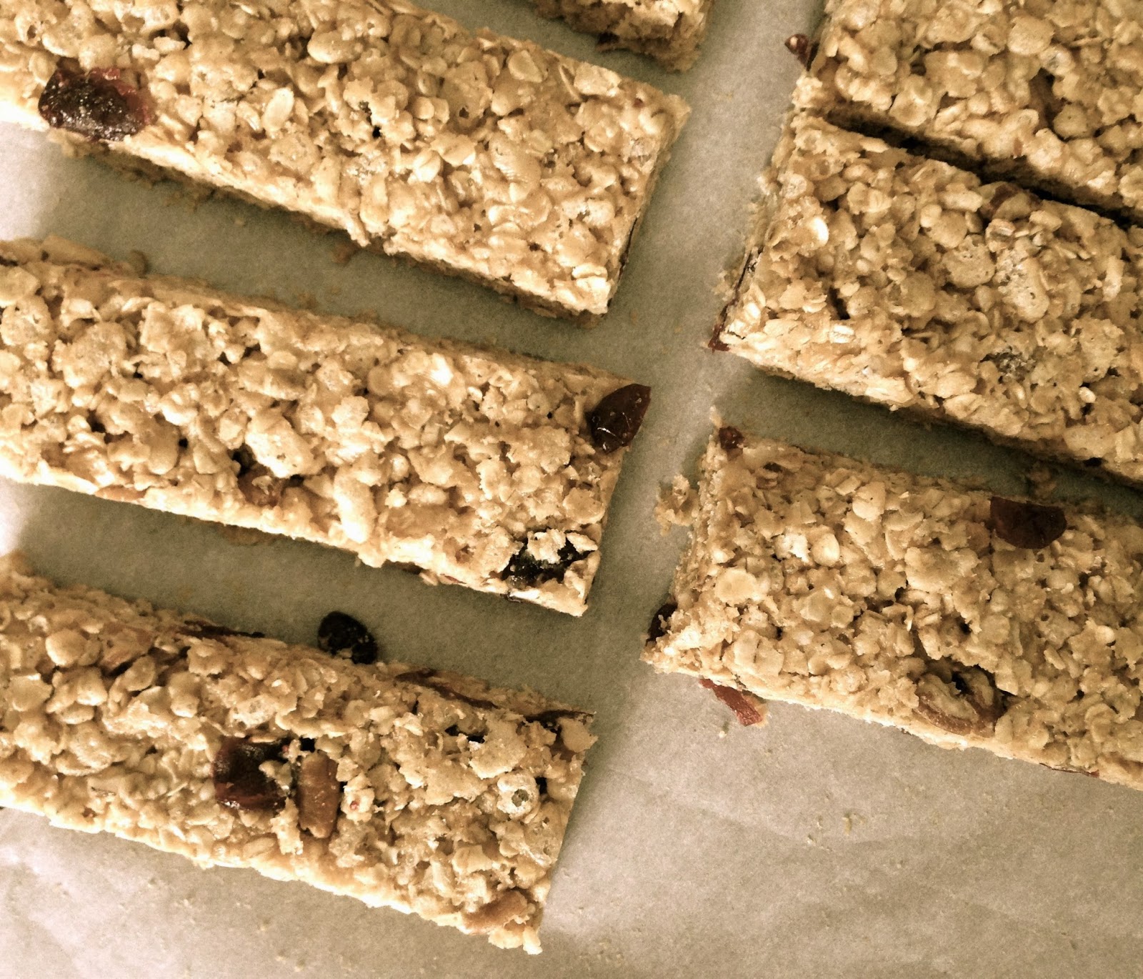 Healthy Cranberry Pecan Granola Bars