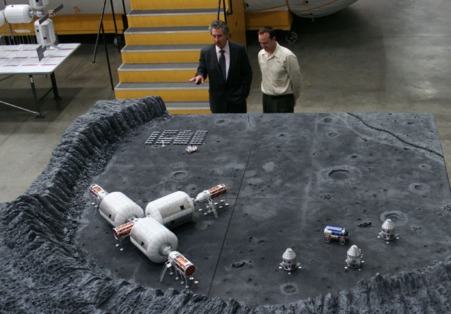 Newt plans for moon base and using ten percent of NASA budget fo