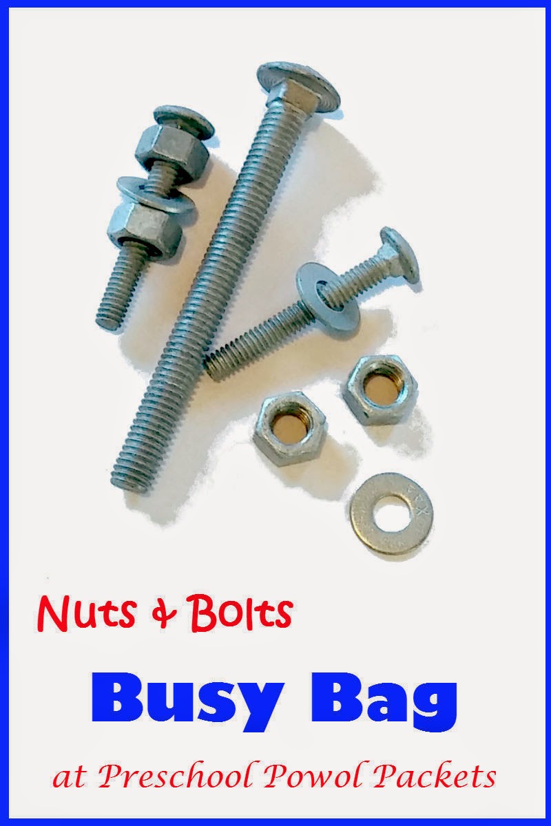 Nuts and Bolts Busy Bag Preschool Powol Packets