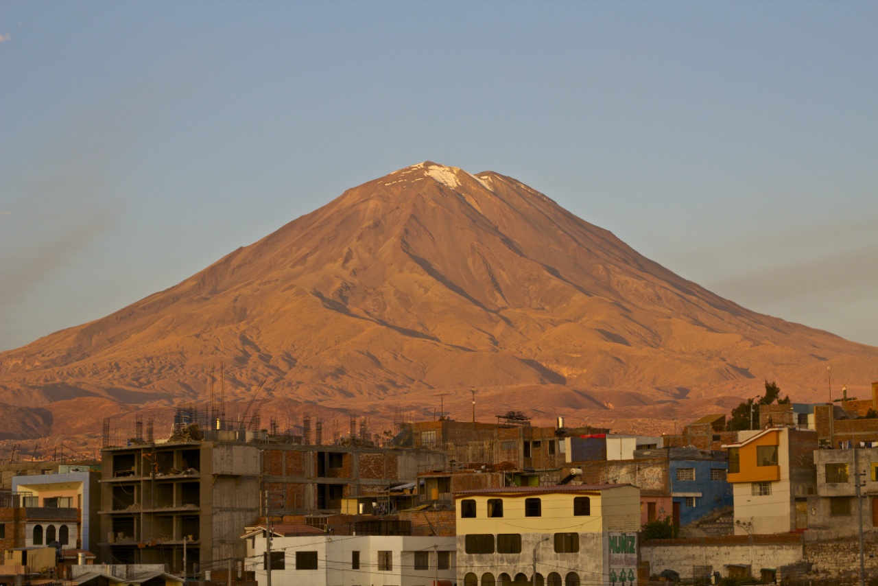 Through Glass and Prose: El Misti Sunset