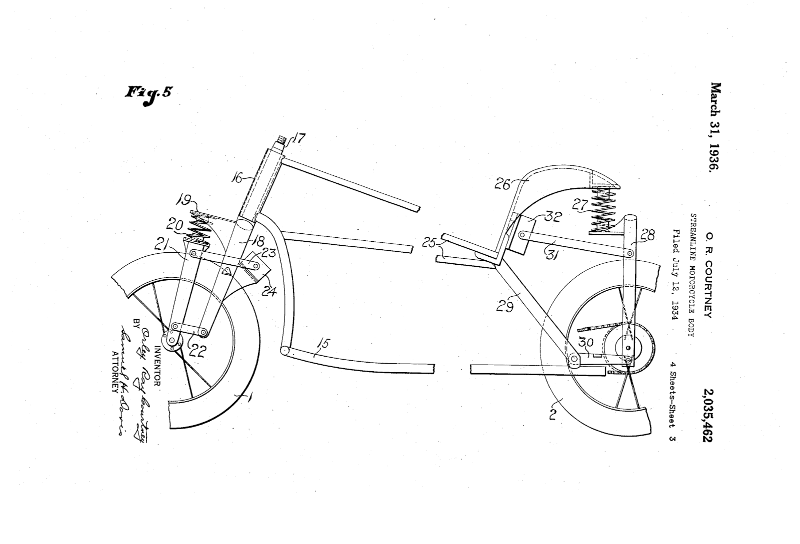 Courtney's Henderson KJ suspension patent Orley Ray Courtney's Henderson KJ suspension