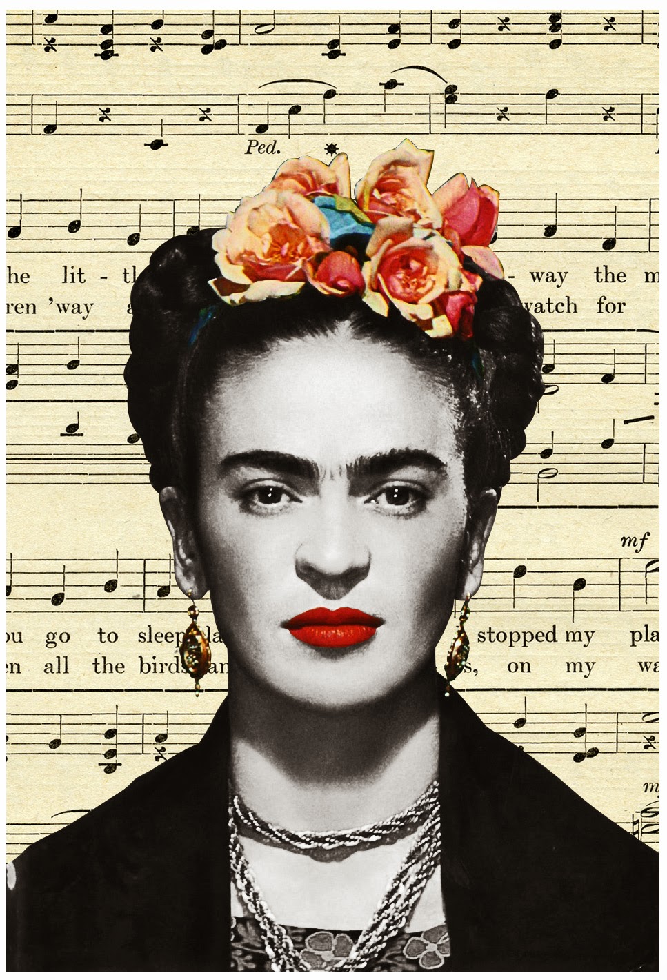 Frida Kahlo on Vogue altered art accessories