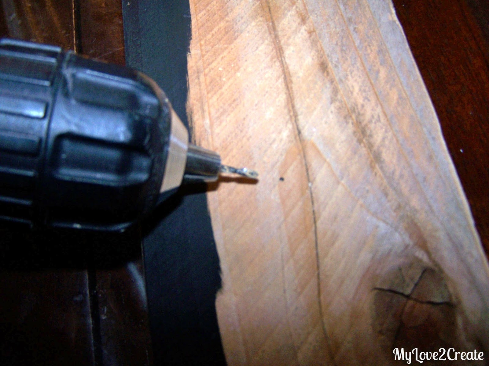 Old fence wood framed Mirror My Love 2 Create