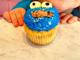 cookie monster cupcake for kids