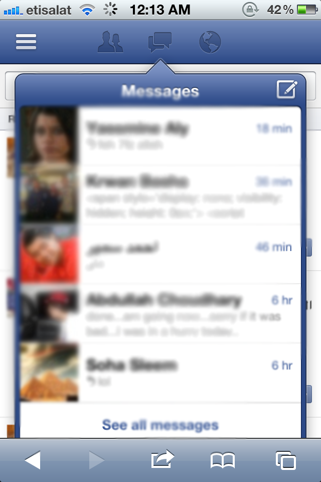 Facebook Mobile Version Supports HTML5