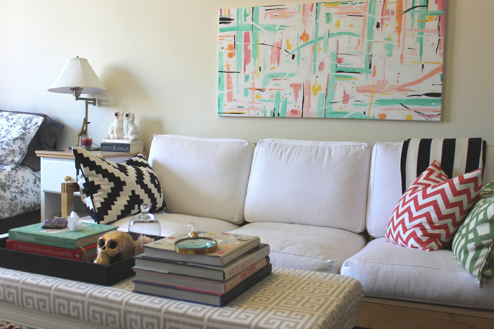 Tiffany Leigh Interior Design DIY Large Abstract Canvas