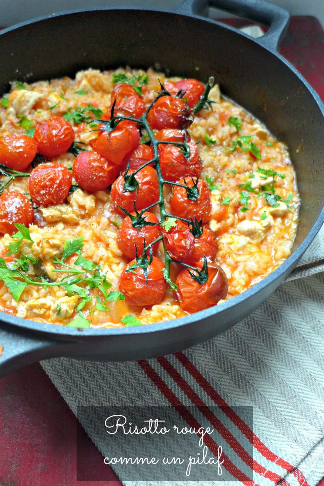 Risotto au four comme un pilaf et des Pasteis