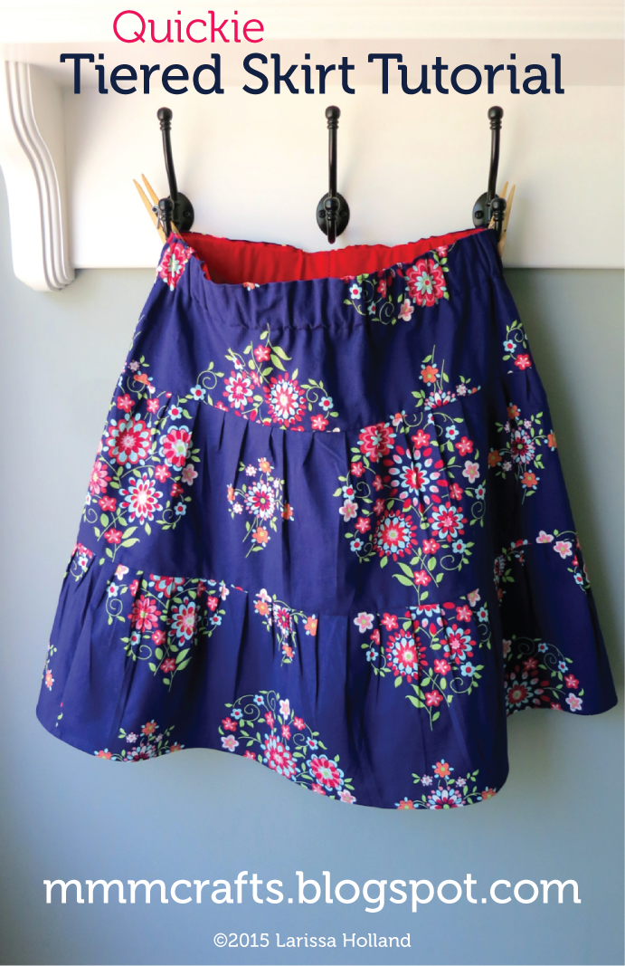 mmmcrafts quick tiered skirt tutorial for preteens