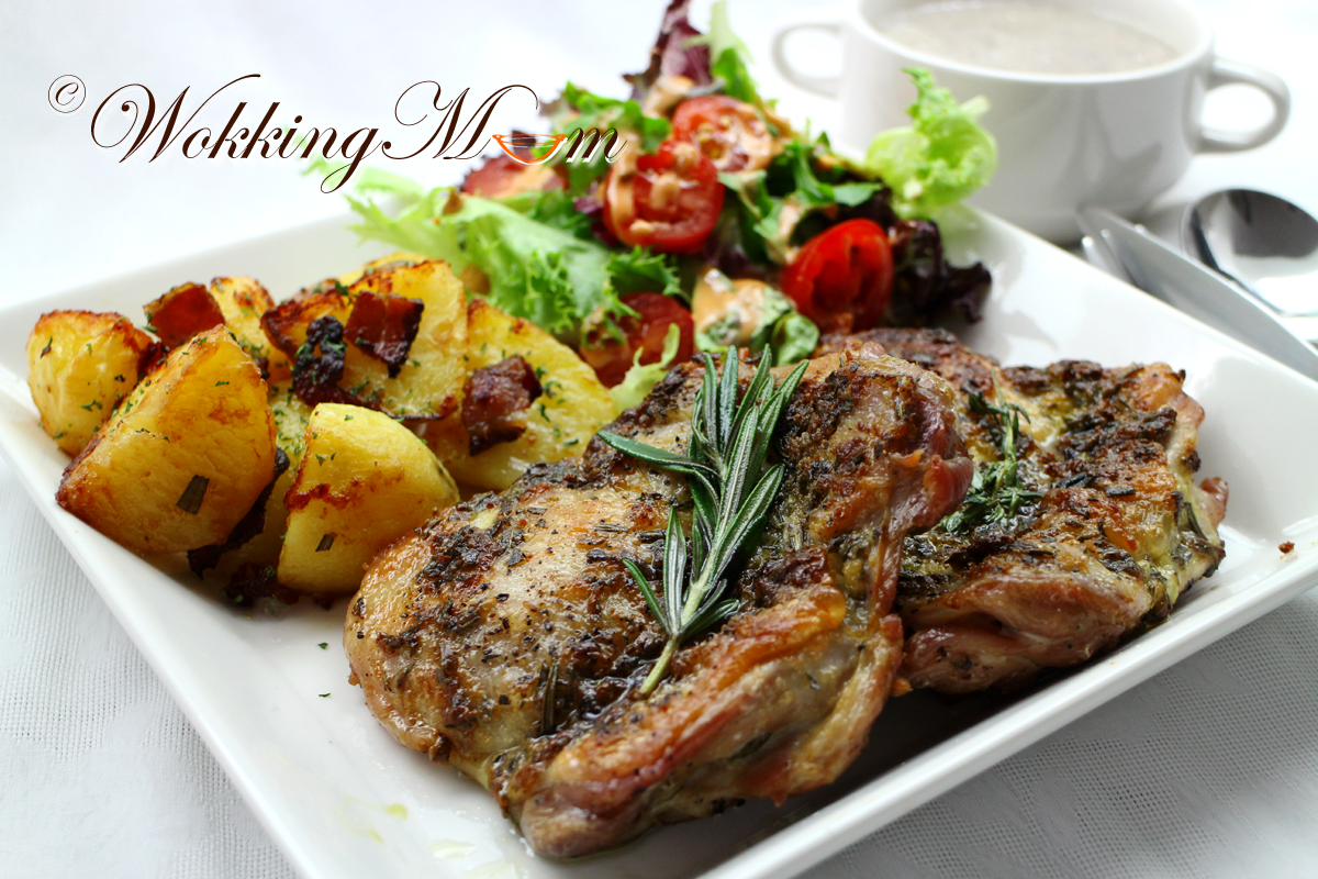 Let's get Wokking! Oven Grilled Chicken with Mayonnaise and Herbs