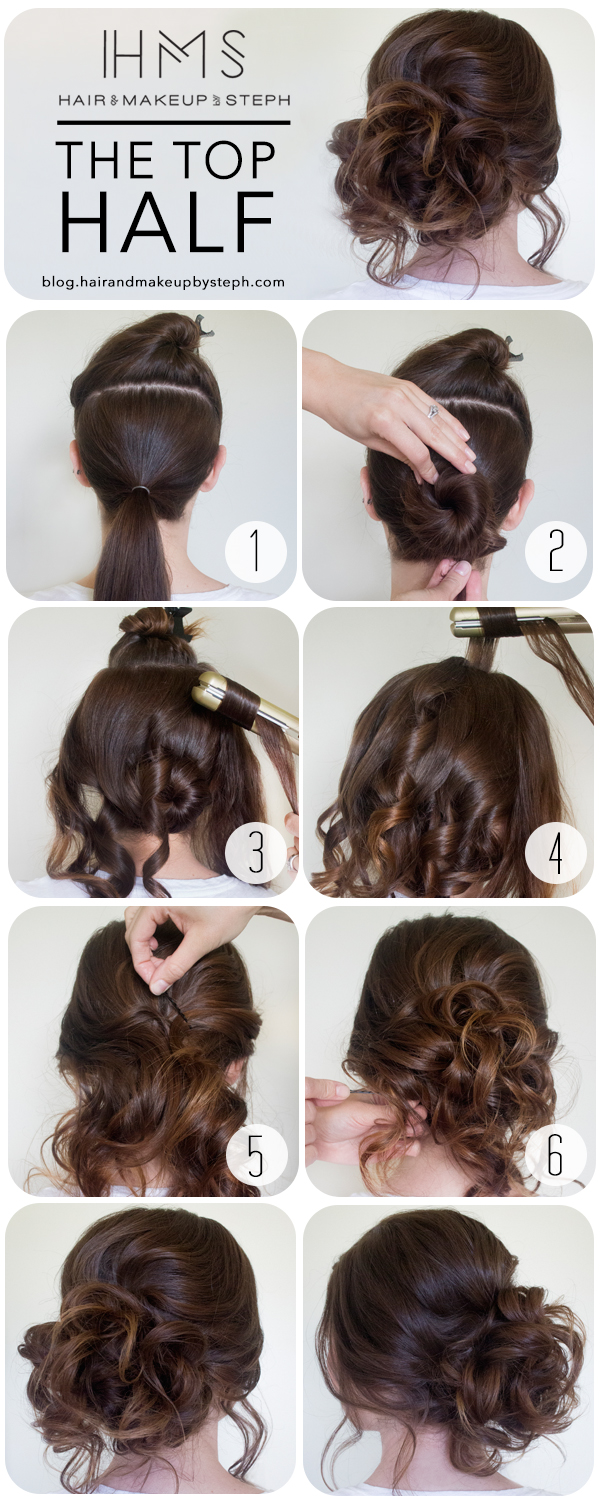 20 Inspired Prom Hair and Makeup Looks: The Top Half Updo Tutorial