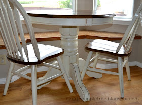 DIY kitchen table makeover by Over The Apple Tree
