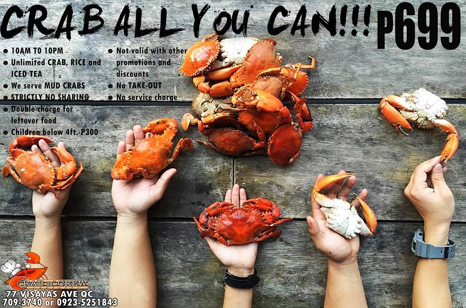 CRAB N' CREW Restobar Crab all you can for P699 EMONG'S