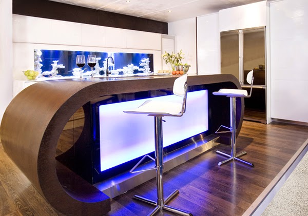 Interior Design Modern Aquarium Kitchen With A Strong