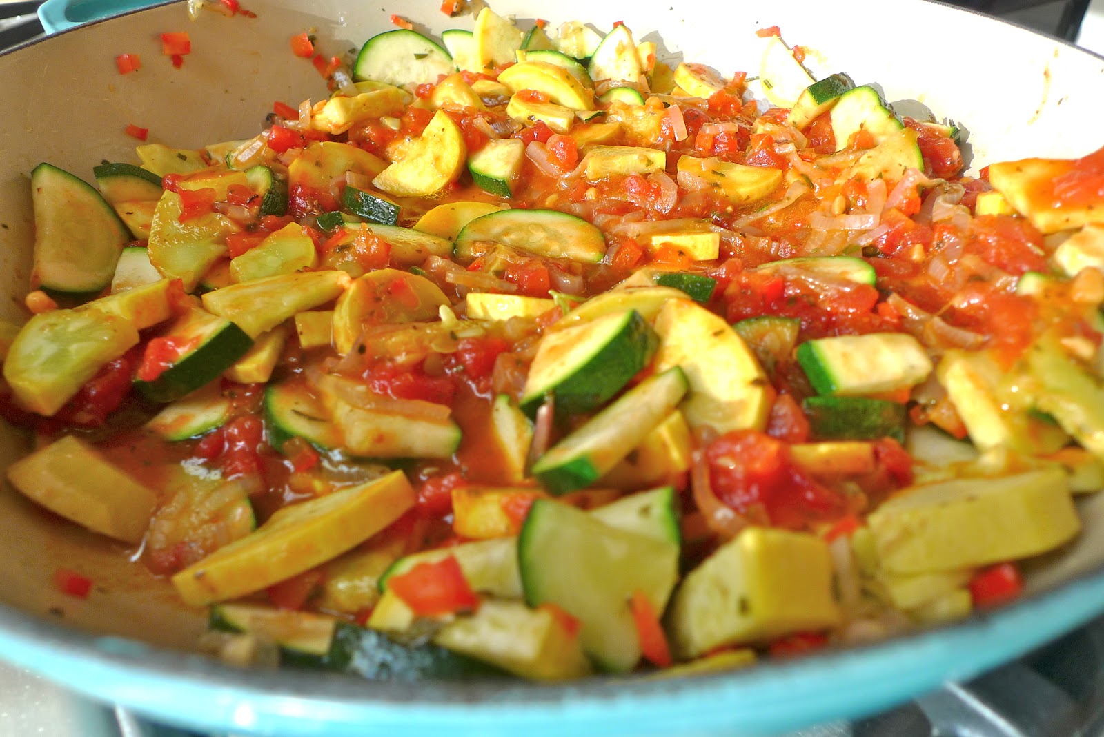 siriously delicious Easy Baked Polenta with Sausage and Vegetables