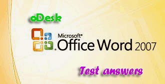 odesk ms word 2007 test answers online test