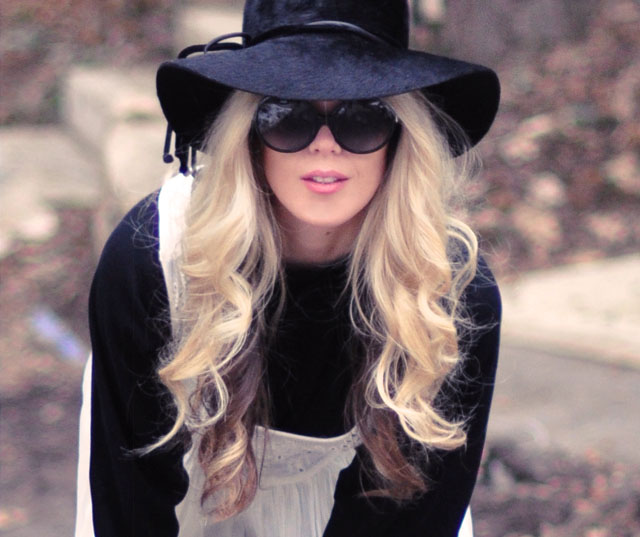retro 70's romantic bohemian look, stevie nicks style