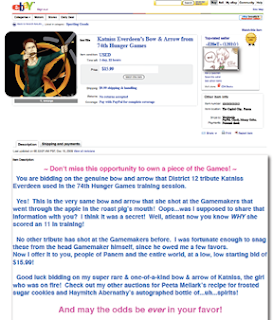 The Hunger Games eBay Creative Activity Project