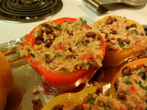 Diva In The Kitchen: Fiesta Lime Rice Stuffed Peppers