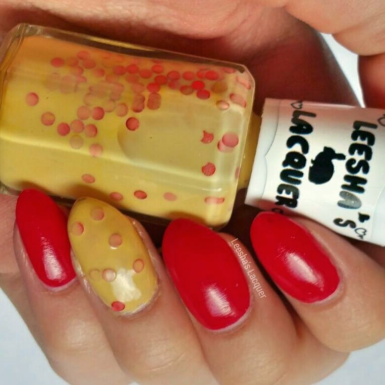 Leesha's Lacquer Pepperoni Pizza Nail Polish! Leesha's Lacquer