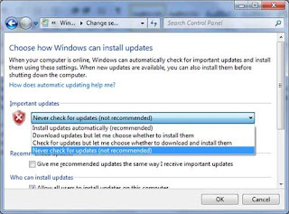 nonaktif windows update dissable windows update