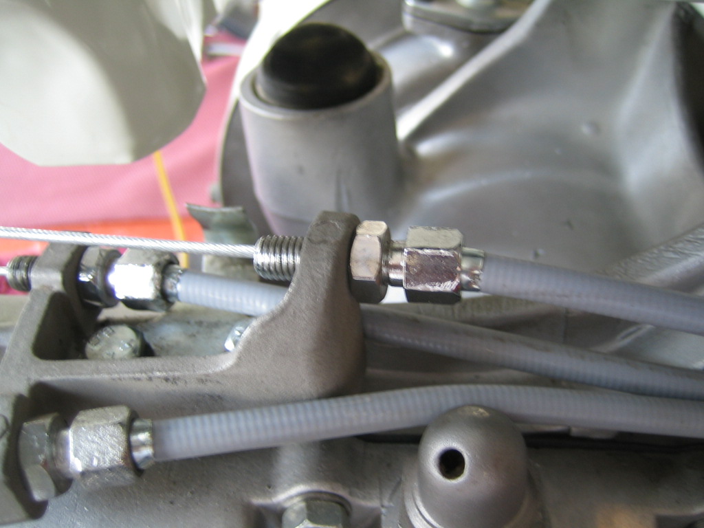 Lambretta Restoration Installing cables. Engine end only