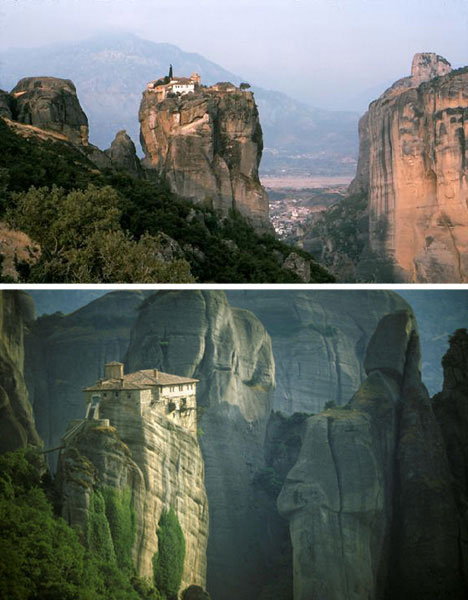 Cliff-dwellings-meteora-monasteries